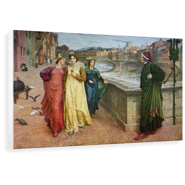 Dante And Beatrice by Henry Holiday Painting